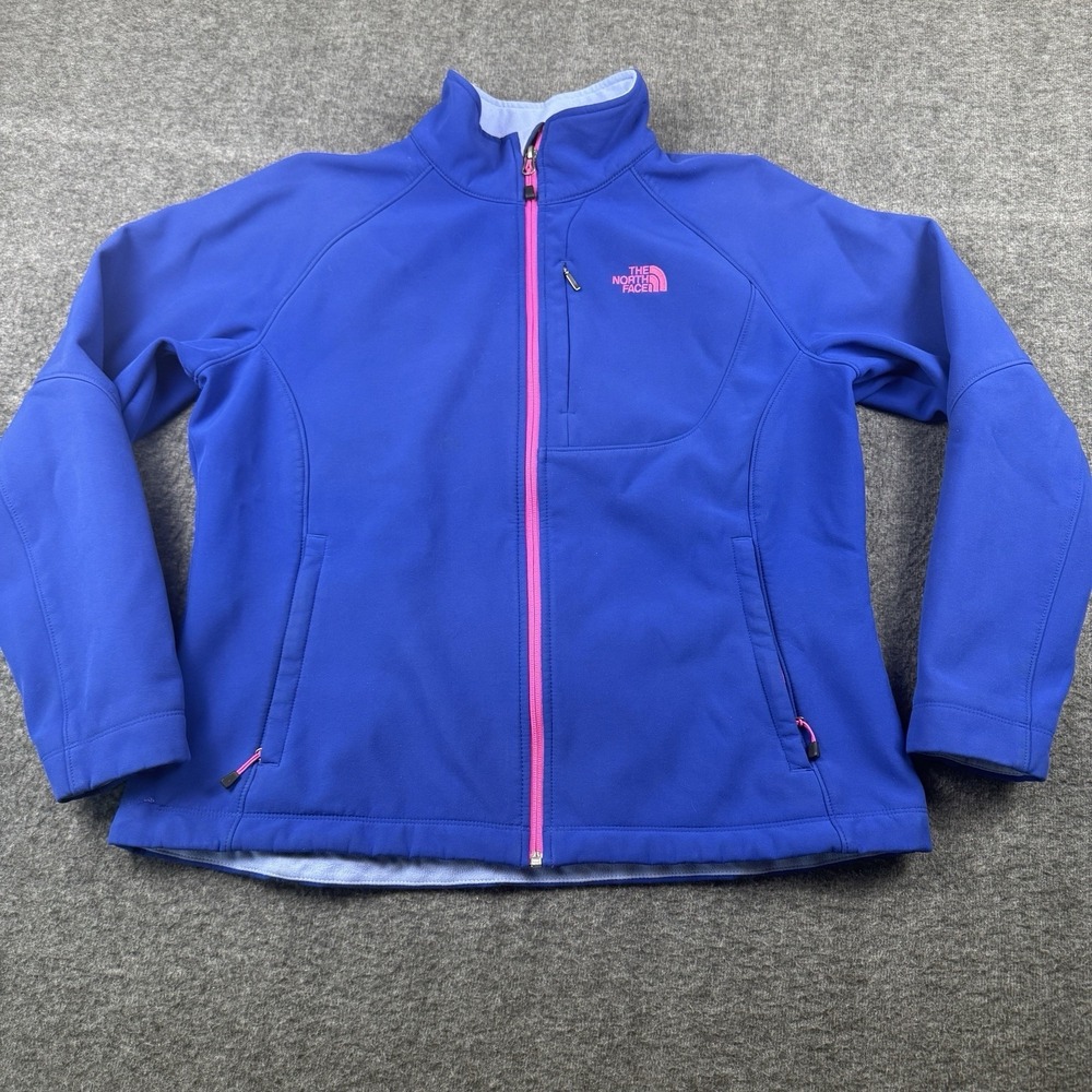 The North Face‎ Jacket Womens XL Blue Shellrock Apex Zip Fleece Softshell Hiking